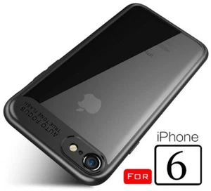 Cover Custodia per Iphone 6 Bumper Trasparente Copertura Rigida Antiurto Nera - Foto 1 di 10