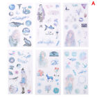6Sheets/Pack Kawaii Stationery Stickers Cute Whale Stickers Lovely Paper Stic Nn