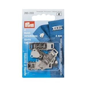 Skirt And Trouser Hooks And Bars, 4mm, Silver-Coloured by Prym - Picture 1 of 3
