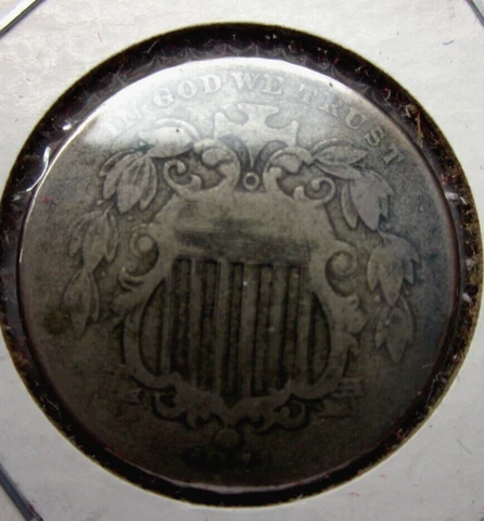 1874 SHIELD NICKEL 5c PHILADELPHIA MINT BETTER DATE COLLECTOR COIN Cover