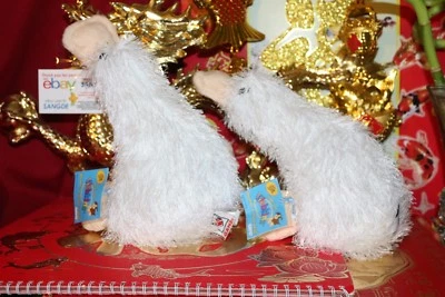 WEBKINZ LOT OF 2 WHITE GOOGLES.COME WITH SEALED/UNUSED CODE/TAG-NICE GIFT - Image 1 of 4