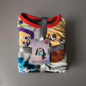 Disney 100 Boys Pixar Long Sleeve Pajama 2Pc Set Loungewear Sleepwear Size M (8) - Picture 1 of 5