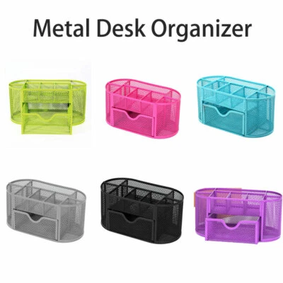 Schreibtischorganizer Mesh Büroausstattung Ordnungssystem Ablagebox Stiftehalter - Bild 1 von 4