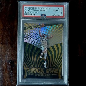 2018-19 Revolution PSA 10 GIANNIS ANTETOKOUNMPO Shock Wave MVP Card #15 GEM MINT