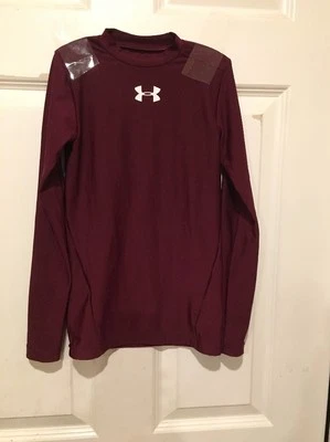 YOUTH SMALL UNDER ARMOUR EQUIPO PARA TODAS LAS ESTACIONES TOP MANGA LARGA PÚRPURA ¡COMO NUEVO! Foto 1 de 4