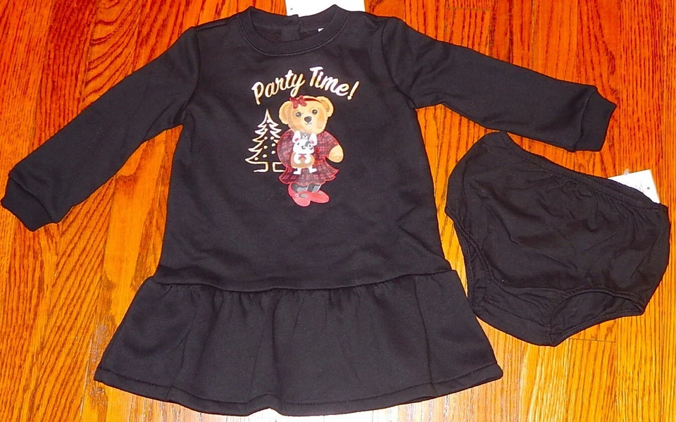 CONJUNTO DE VESTIDO POLO RALPH LAUREN AUTÉNTICO BEBÉ NIÑA NUEVO ORIGINAL TALLA 18M, NUEVO CON ETIQUETAS Foto 1 de 4