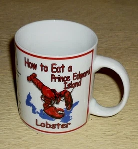 Taza PRINCE EDWARD ISLAND. ' Cómo comer una langosta PEI ' . 8 pasos para conseguir la carne - Imagen 1 de 7