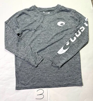 Costa Del Mar T-Shirt Men M Gray Outdoor Technical Catonic Crew Neck Long Sleeve - Image 1 of 4
