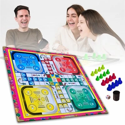 2X Traditional Classic Ludo Modern Family Kids Adult Fun Board Star Game Big
