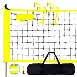 Uimoso Outdoor Portable Volleyball Net System Adjustable Height Poles Carry Bag - Picture 1 of 12