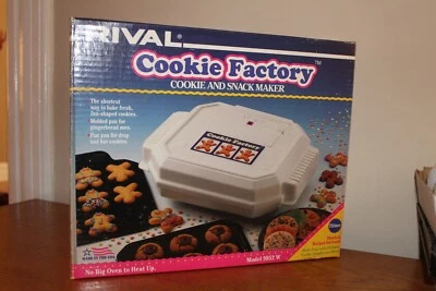Винтажная ОРИГИНАЛЬНАЯ КОРОБКА Rival Cookie Factory Cookie and Snack Maker - Полный Комплект - Изображение 1 из 4