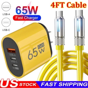 65W Super Fast Charging USB Type C Wall Charger For Samsung S25 S24 23 22+ Ultra - Picture 1 of 29