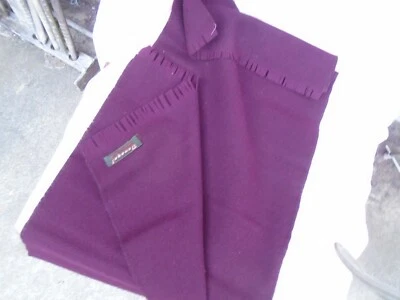 Cachecol de lã vintage Borgonha Donegal vermelho Irlanda franja unissex boho - Imagem 1 de 4