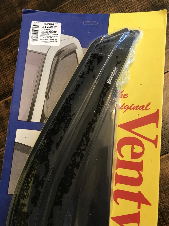 Rain Guards 2Pc Window Vent Visor Shade For Chevy GMC Tahoe Cadillac NOS Black - Image 1 of 4