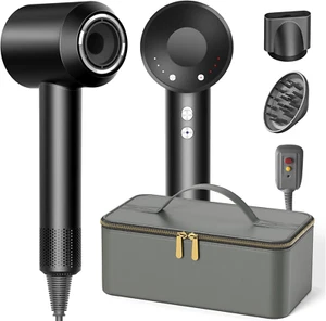 Hair Dryer with Carry Case, 160000 RPM Professional High-Speed Blow Dryer 200 Mi - Picture 1 of 9