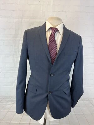 Theory Men's Navy Blue Gray Wool Blazer 38R $695 - Image 1 of 4