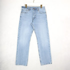 LEVIS 551 Z Jeans Mens 33 Big E Blue Regular Fit Straight Zip Fly Pants W33 L32