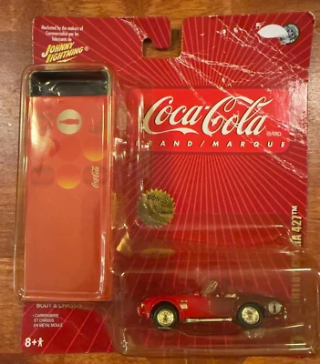 JOHNNY LIGHTNING 1965 SHELBY COBRA 427 w/COCA COLA COLLECTOR TIN  1/64 - Image 1 of 2