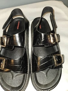 Union Bay Womans Black Sandal Shoes Size 11 - Picture 1 of 9