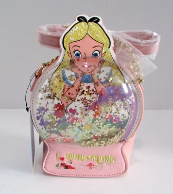 Disney Danielle Nicole Alice in Wonderland Snow globe Crossbody NWT - Image 1 of 4