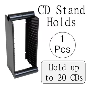 1pcs CD RACK / STAND Holds 20 CDs Shelf or wall mounting FISCHER PLASTIC - Picture 1 of 3