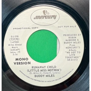 Buddy Miles Runaway Child (Little Miss Nothin) 45 Rock Funk Promo Mercury 73170 - Picture 1 of 6