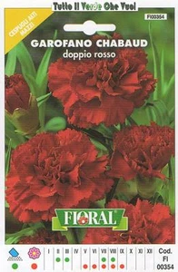GAROFANO CHABAUD DOPPIO ROSSO - CESPUGLI ALTI MAZZI-FLORAL - BUSTA SEMENTI - Imagen 1 de 1