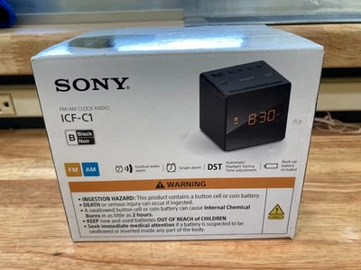 Sony ICF-C1 Alarm Clock Radio - Black - Image 1 of 3