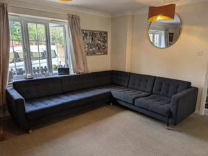 IKEA Landskrona Gunnared Grey Five Seater Corner Sofa - Picture 1 of 9