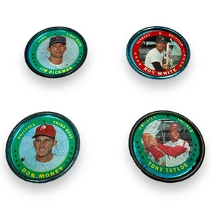 Vintage Topps Baseball Coin Lot 1971 Don Money Roy White Jim Hickman Tony Taylor - Picture 1 of 10