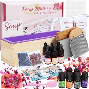 DIY Soap Making Kit, Soap Making Supplies with 3.3 lbs Soap Base, Glass Measu... - Picture 1 of 6