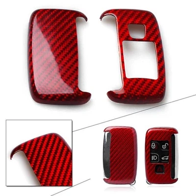 Red Remote Key Case Fob Shell Cover Fit Land Rover Jaguar ABS - Image 1 of 4