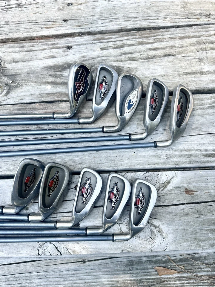 JUEGO DE HIERRO CALLAWAY 1996 BIG BERTHA 3-PW LW SW CALLAWAY RCH 96 GRAFITO RÍGIDO Foto 1 de 4