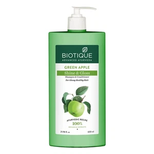 Biotique Green Apple Shampoo & Conditioner 650ml For Shiny Soft Hair - Picture 1 of 9