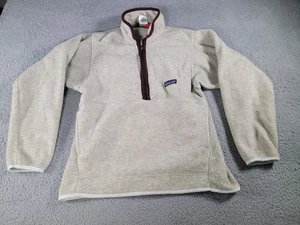 Patagonia Synchilla Fleece Pullover Men's Sm Tan Jacket Half Zip Kangaroo Pocket - Picture 1 of 11