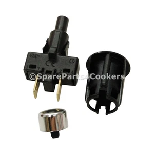 Interruptor de encendido y botón genuino RANGEMASTER plateado A098236 - Imagen 1 de 8