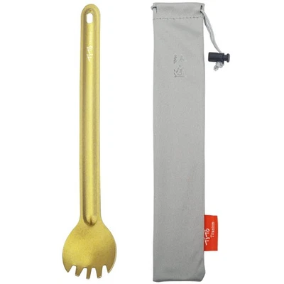 TiTo Titanium Long Handle Spork and Spoon Eco-Friendly Ultralight Portabale