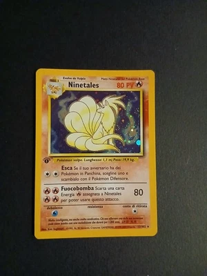 Pokemon Set Base Ninetales 12 Holo Prima Edizione Italiano NINETALES SET BASE  - Immagine 1 di 4