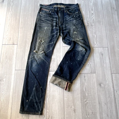 EDWIN Selvedge 505ZX Straight Jeans Buckle Back Tag W32 Actual W35 L34 Japan - Image 1 of 4
