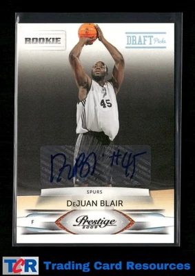 Autógrafos Prestige #236 DeJuan Blair 2009-10 selecciones de draft azul claro #/699 automático Foto 1 de 2