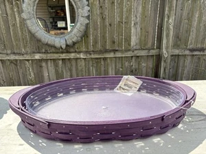 Longaberger oval serving tray and the color eggplant - Picture 1 of 3