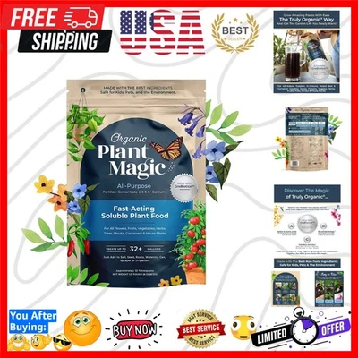 Fertilizante soluble en agua de acción rápida para plantas de interior y exterior - Bolsa de 1/2 lb Foto 1 de 4