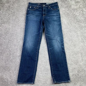 Ag Adriano Goldschmied Isabelle Jeans Women's 26 Blue Straight Cropped High Rise - Picture 1 of 13