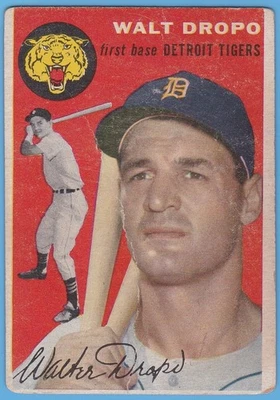 1954 Topps #18 Walt Dropo. Tigres de Detroit. En muy buen estado. Foto 1 de 2