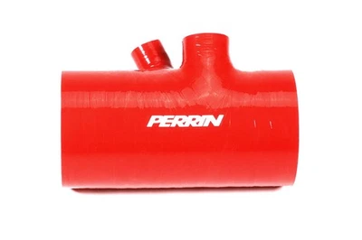 Perrin Red 3in Turbo Inlet Hose w/ Nozzle (Short) Fits 2022+ Subaru WRX - Image 1 of 4