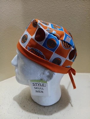 New York Knicks Block NBA Men's Skull/Chemo Surgical Scrub Hat/Cap Handmade - Image 1 of 4