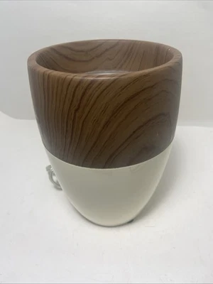 YANKEE CANDLE Melt Cup Wax Warmer Woodtone and Ceramic EUC On off switch - Image 1 of 4