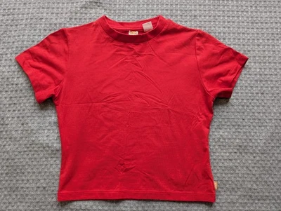 Camiseta básica Levis Gold Tab para mujer pequeña roja recortada elástica tejida Foto 1 de 4