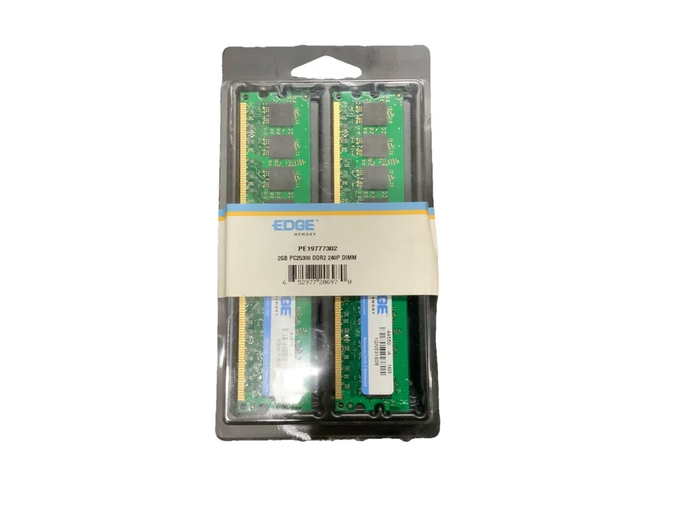 Edge Memory 2GB RAM MEMORY DDR2 PC2-3200 240 Pin DIMM PE19798802 NOS Sealed - Image 1 of 1