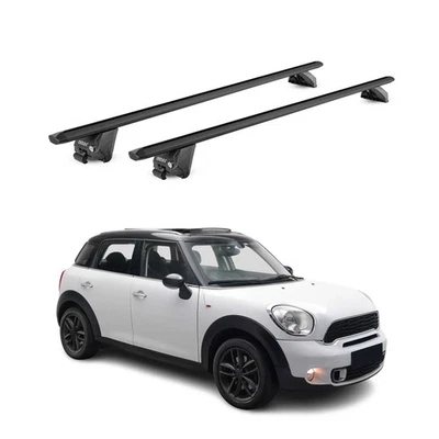 Roof Rack Cross Bars for Mini Cooper Countryman R60 F60 2011-2024 Alu Black 2x - Image 1 of 4